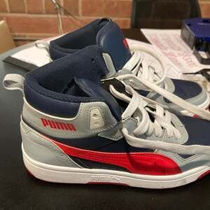 PUMA Rebound Joy Mid-Top Sneakers White Blue Red